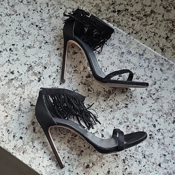 Stuart Weitzman LoveFringe heels US sz 9.5 - Picture 5 of 11
